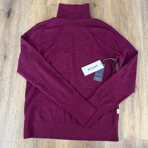 NWT Vallier New Haven Womens 100% Merino Wool Lightweight Sweater - S - Magenta